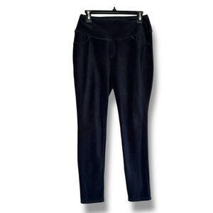 Suave Knit Corduroy Leggings Size Medium Blue Revolutionary Tummy Control